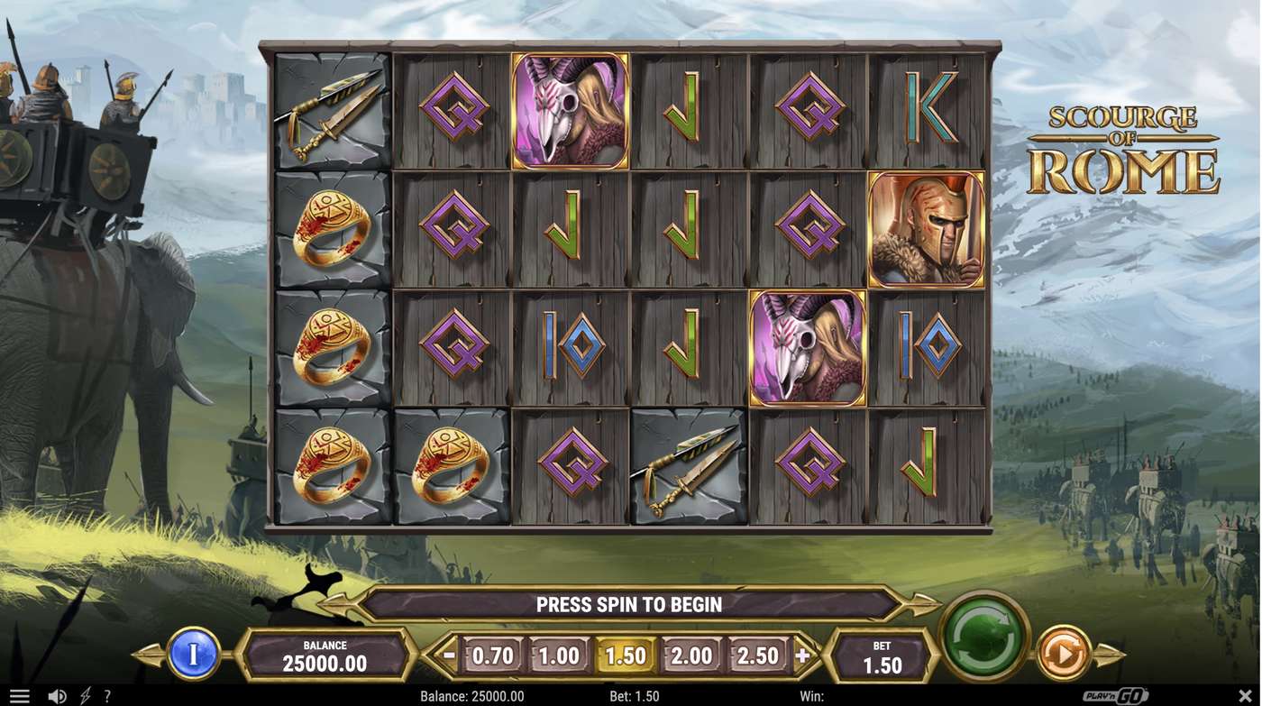 Scourge of Rome: image of main menu
