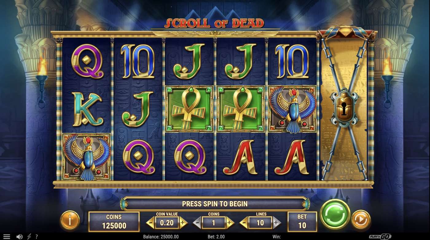 Scroll of Dead: image of main menu