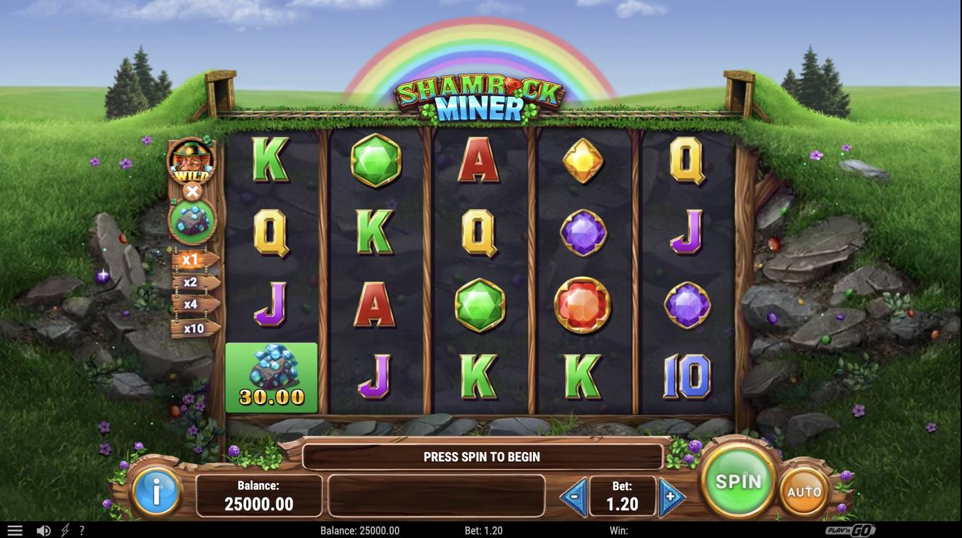 Shamrock Miner: image of main menu