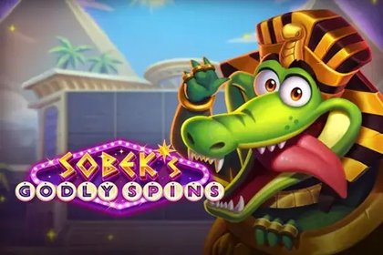 Sobek's Godly Spins Online Slot Logo