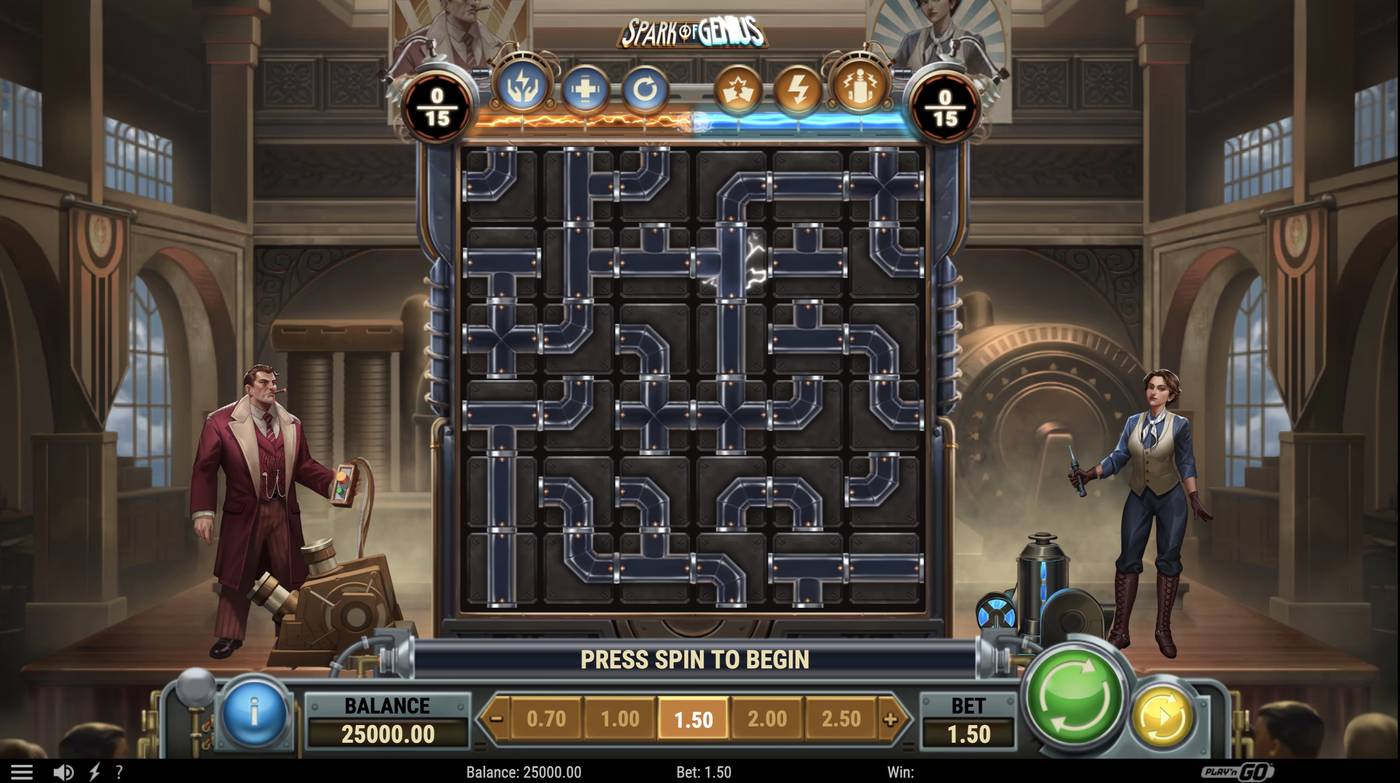 Spark of Genius: image of main menu
