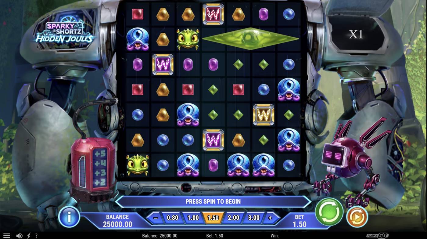 Sparky & Shortz Hidden Joules: image of main menu