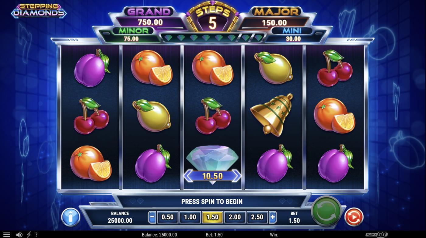 Stepping Diamonds: image of main menu