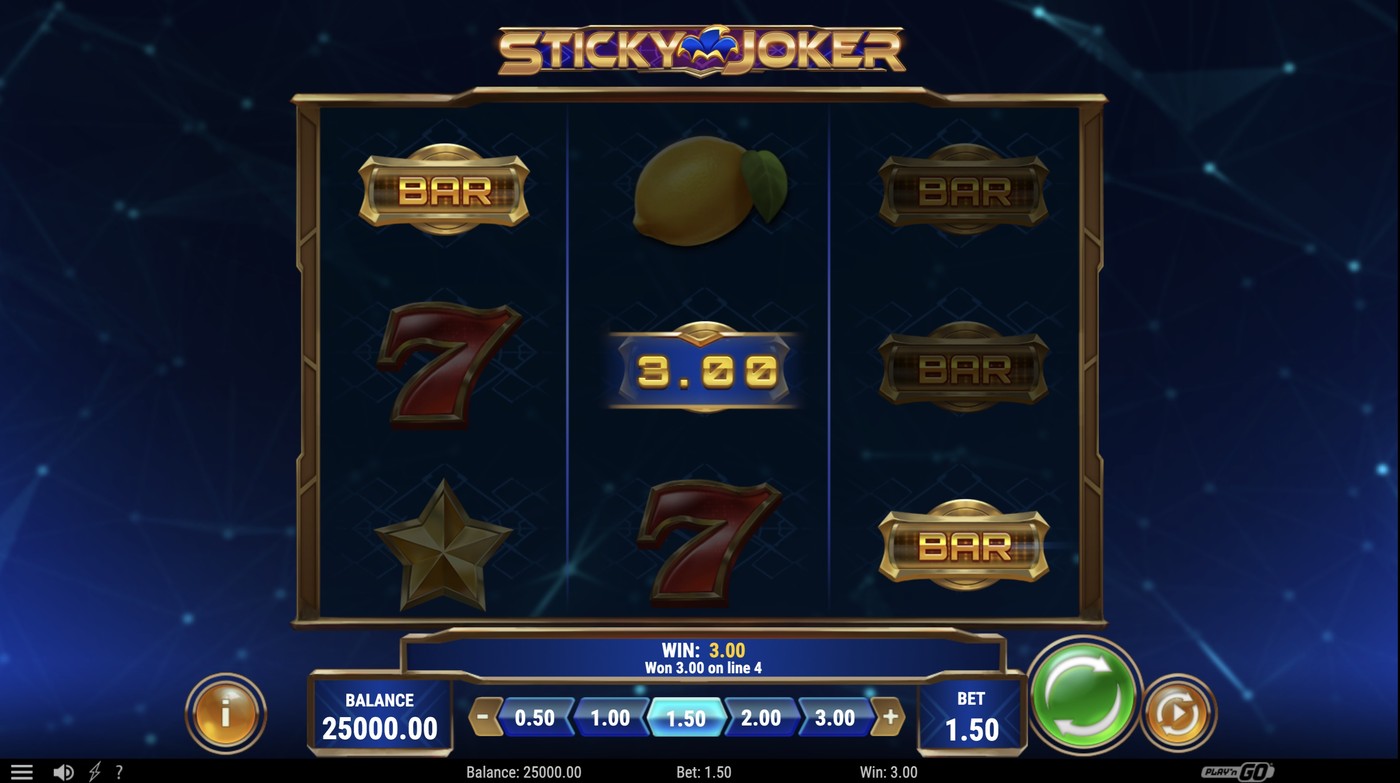 Sticky Joker: image of winning