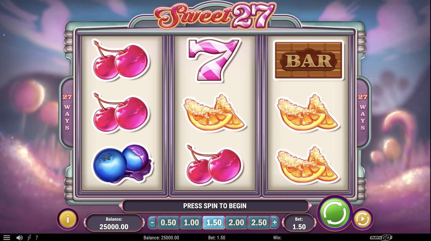 Sweet 27: image of main menu