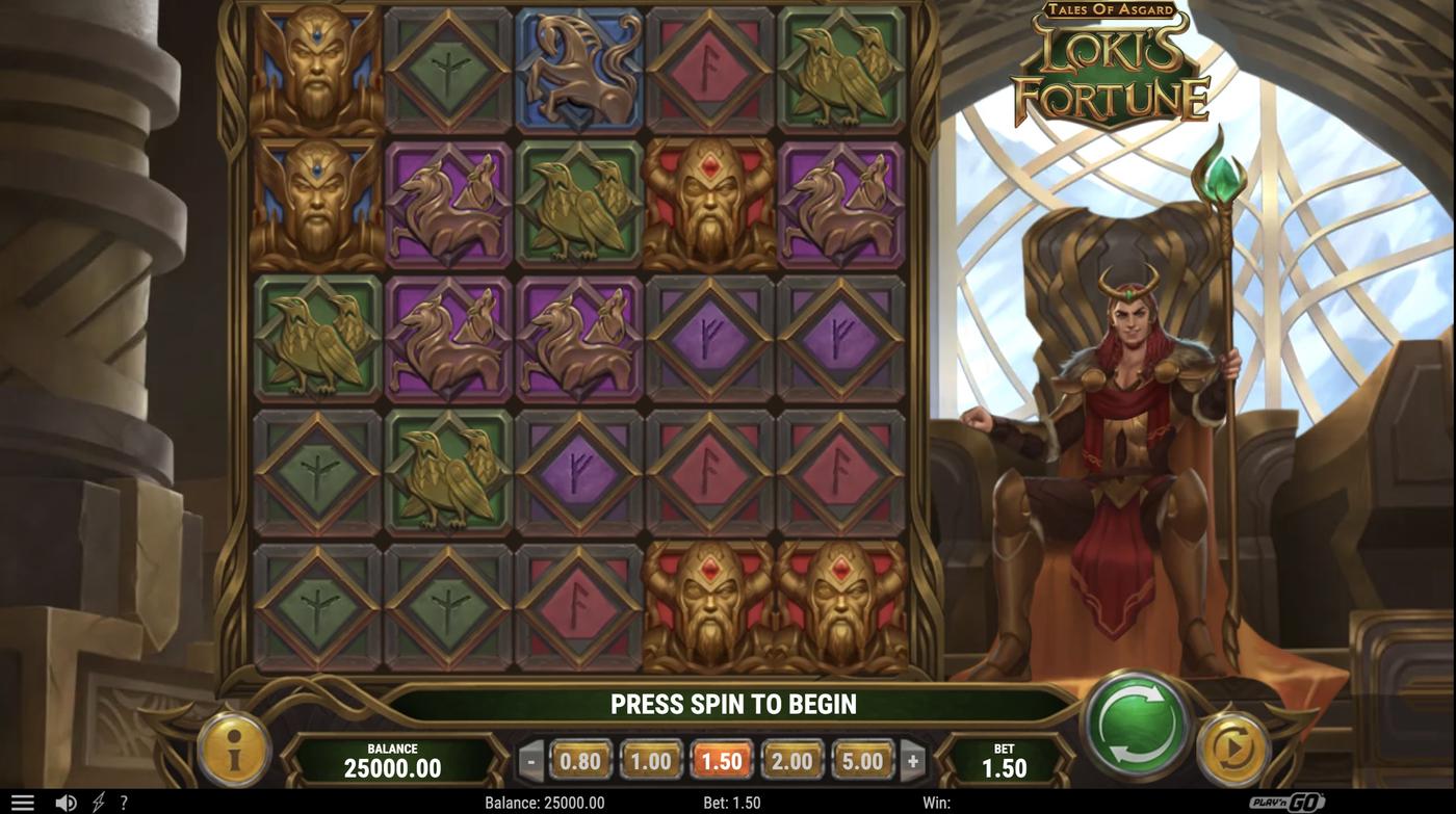 Tales of Asgard: Loki's Fortune: image of main menu