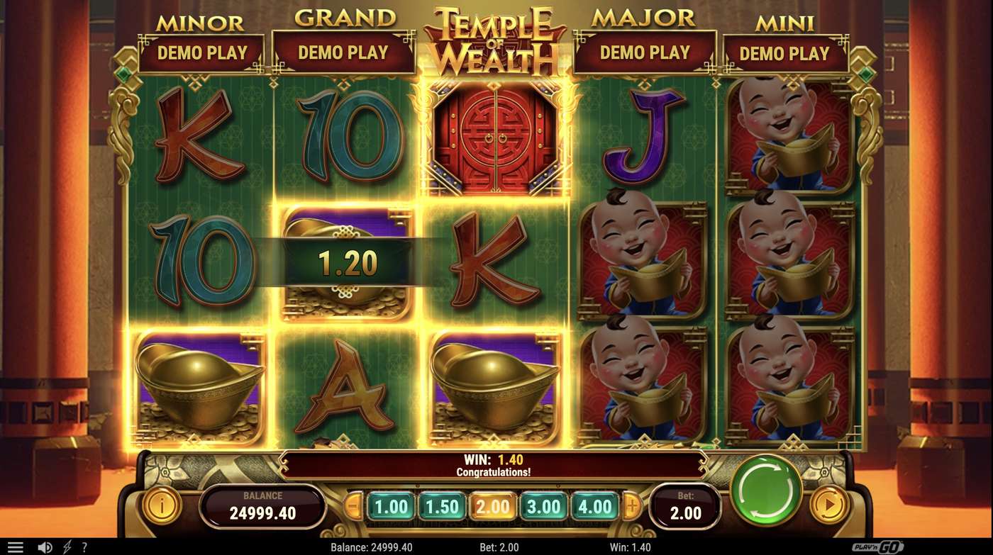 Temple of Wealth: image of winning