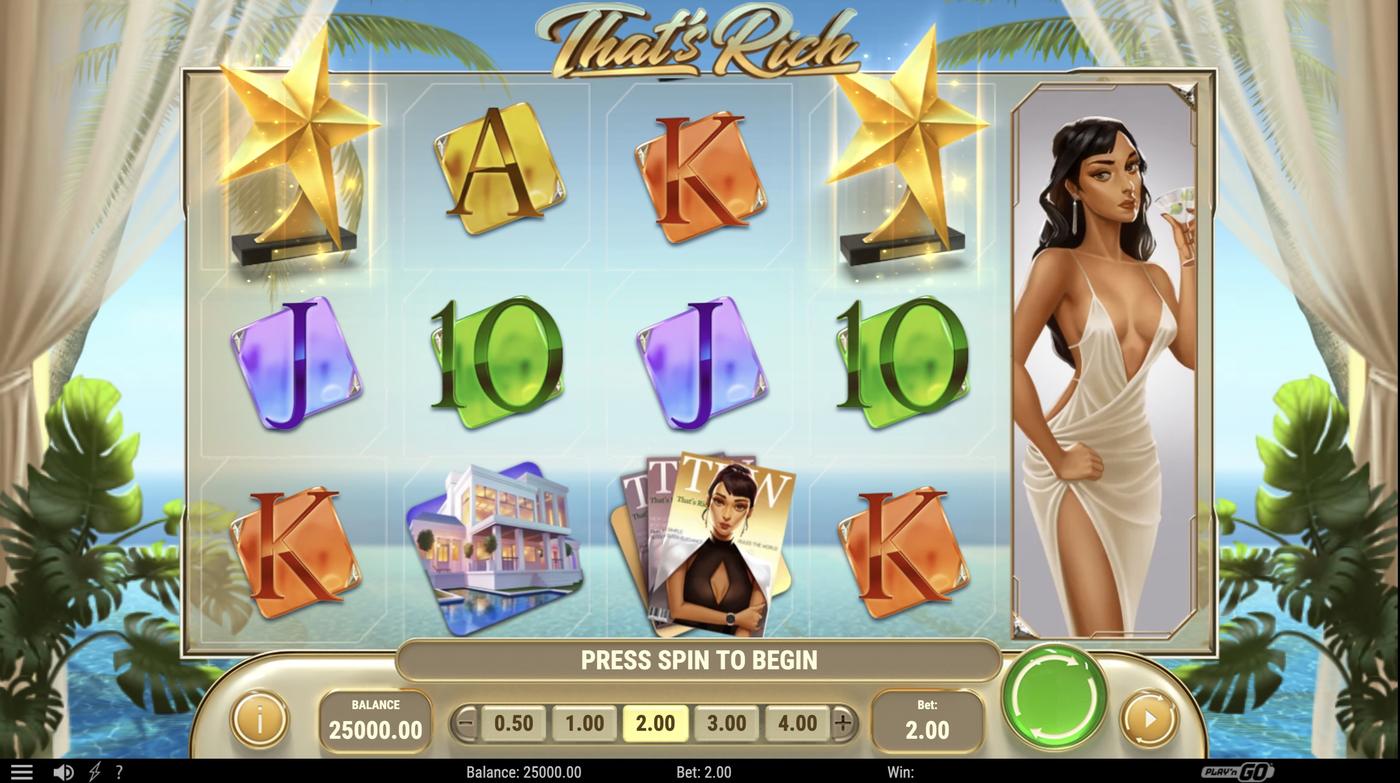 That's Rich: image of main menu