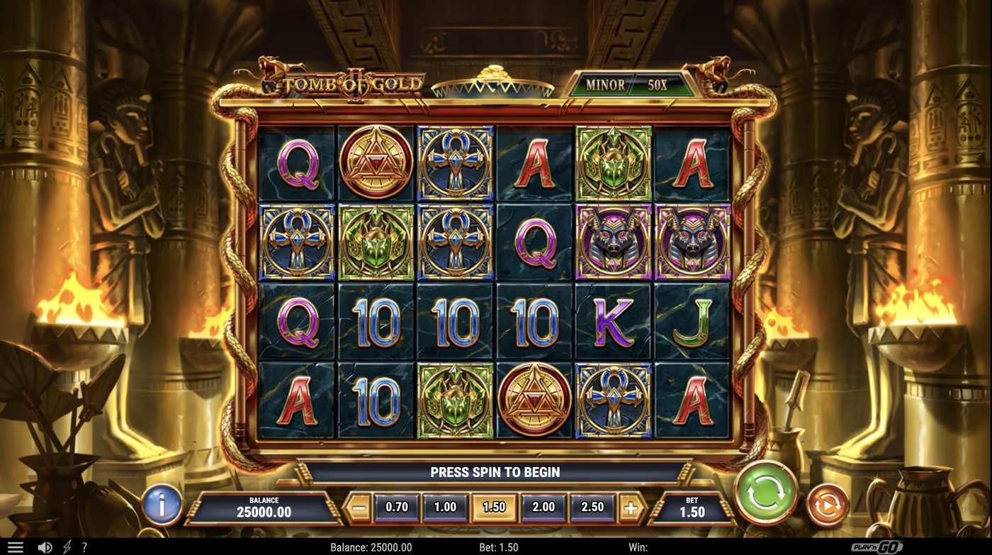 Tomb of Gold II: image of main menu