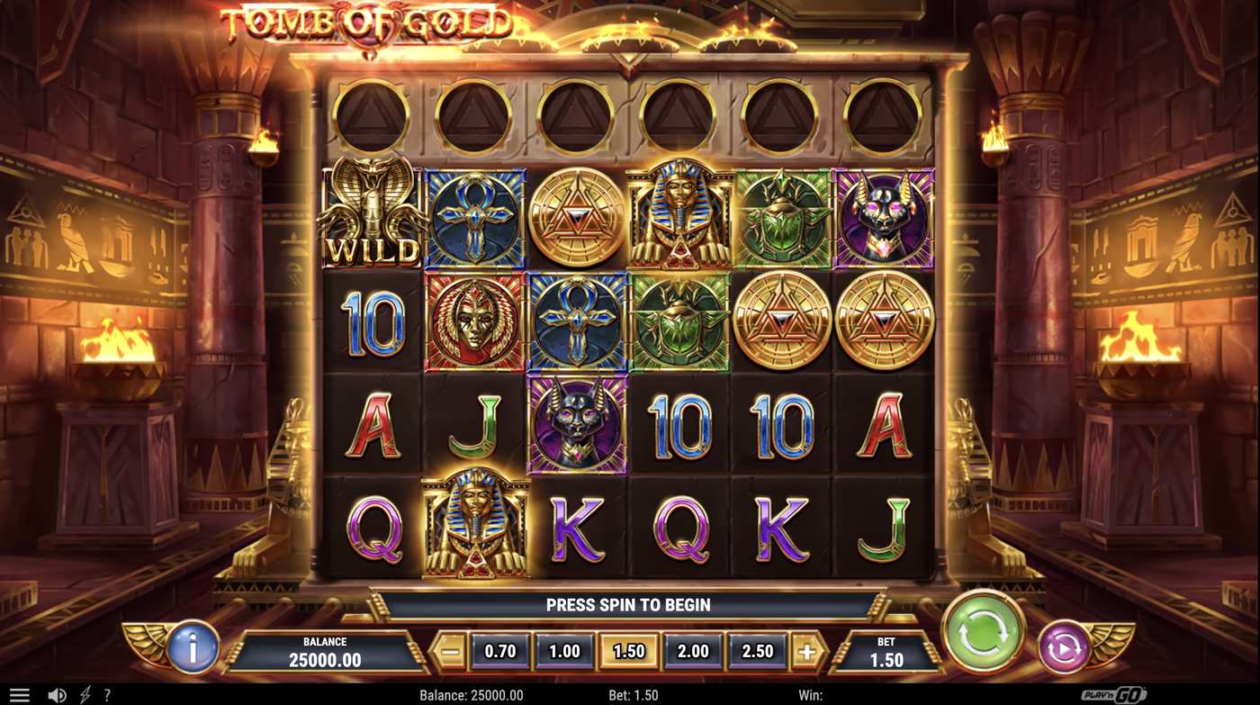 Tomb of Gold: image of main menu