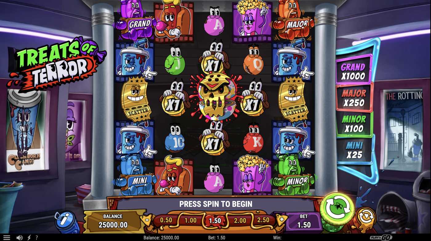 Treats of Terror: image of main menu