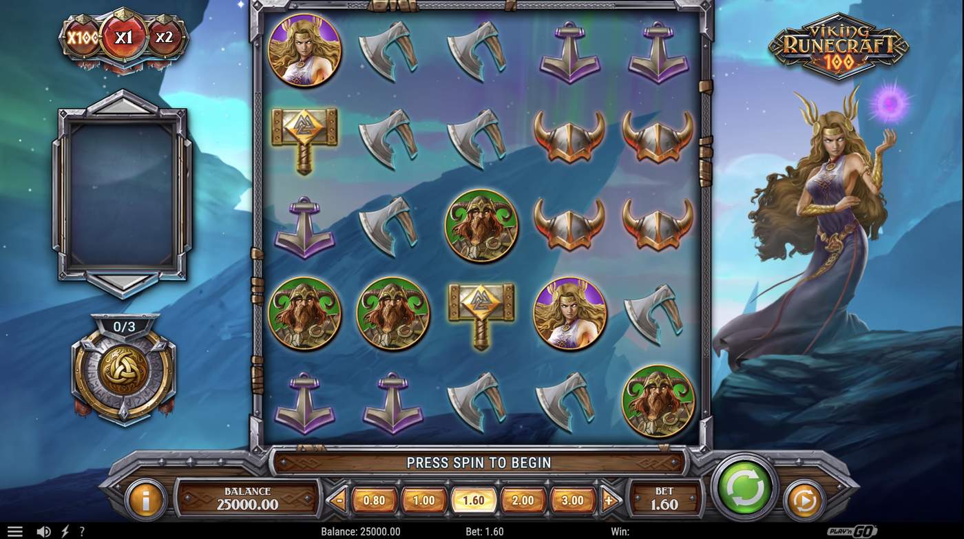 Viking Runecraft 100: image of main menu