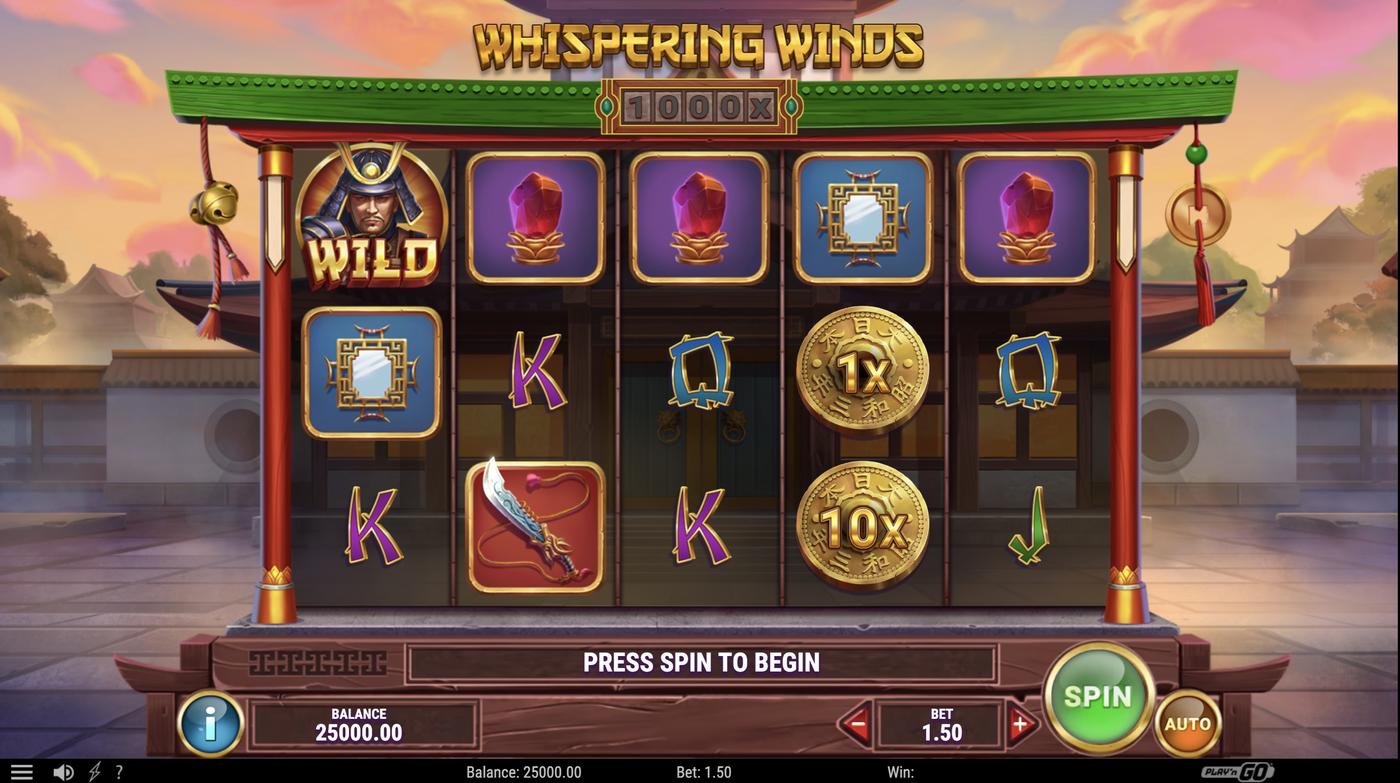 Whispering Winds: image of main menu