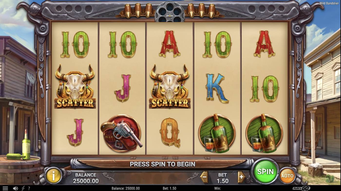 Wild Bandolier: image of main menu