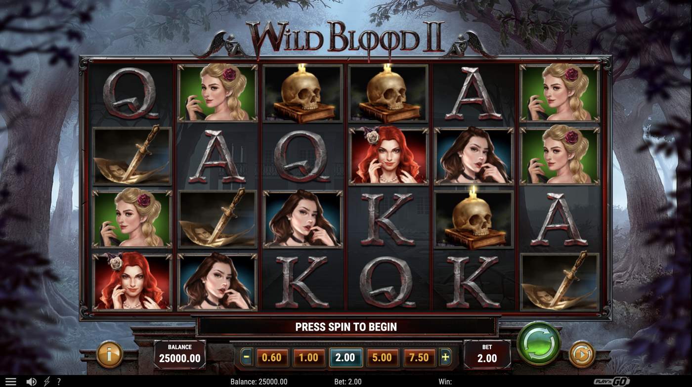 Wild Blood 2: image of main menu