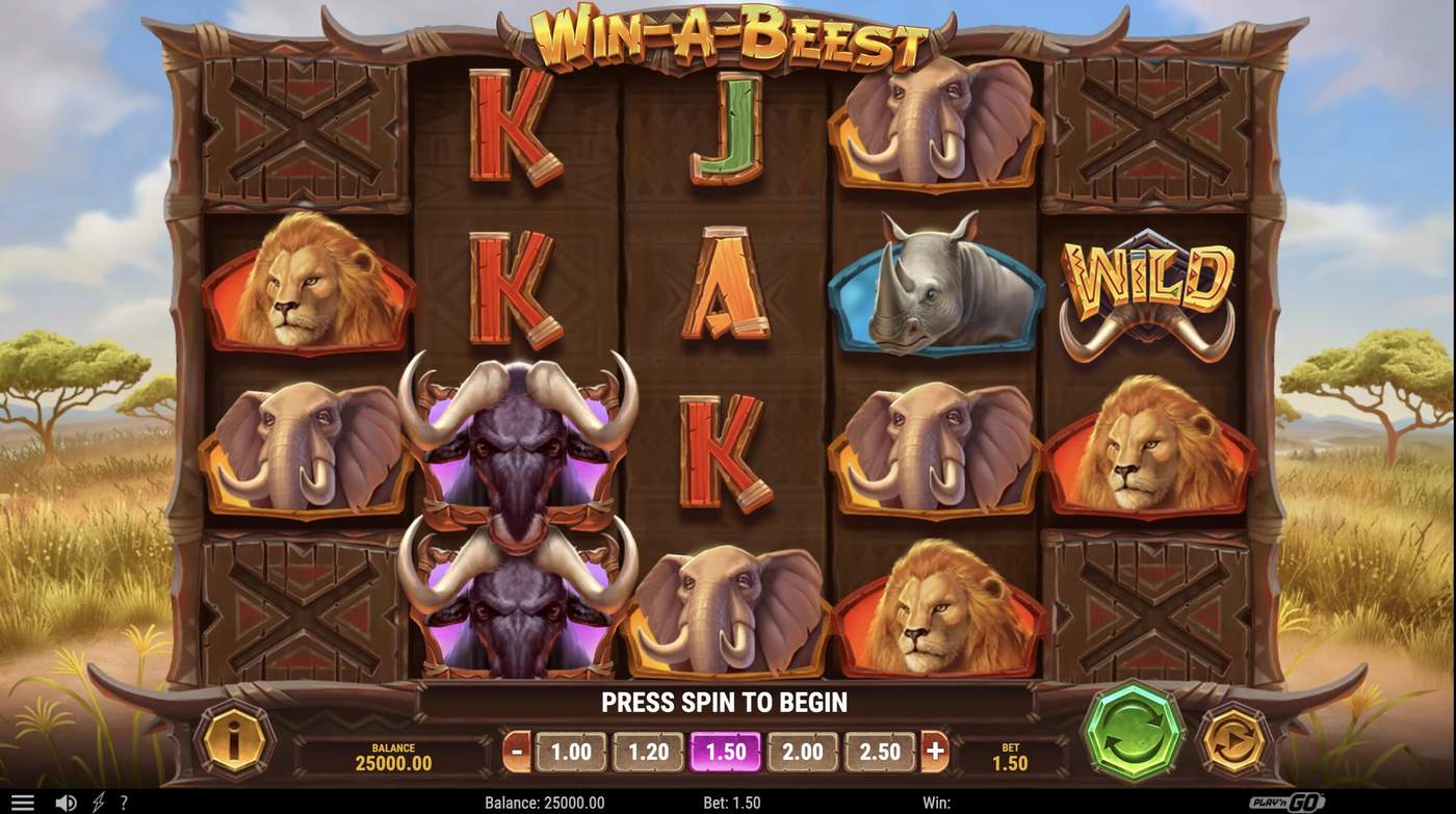 Win-A-Beest: image of main menu