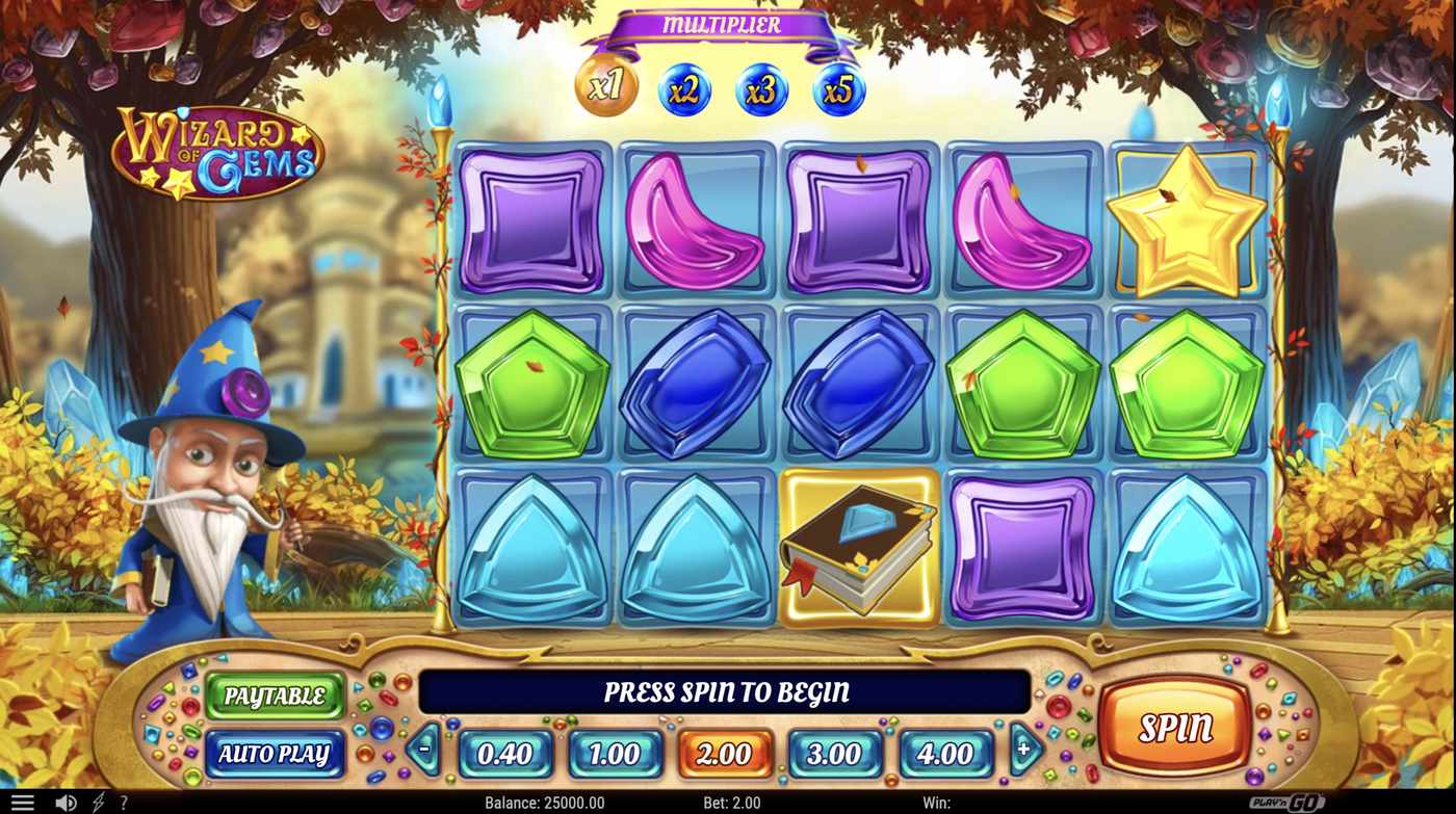 Wizard of Gems: image of main menu