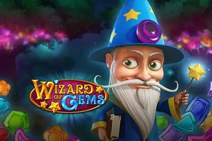 Wizard of Gems Online Slot Logo