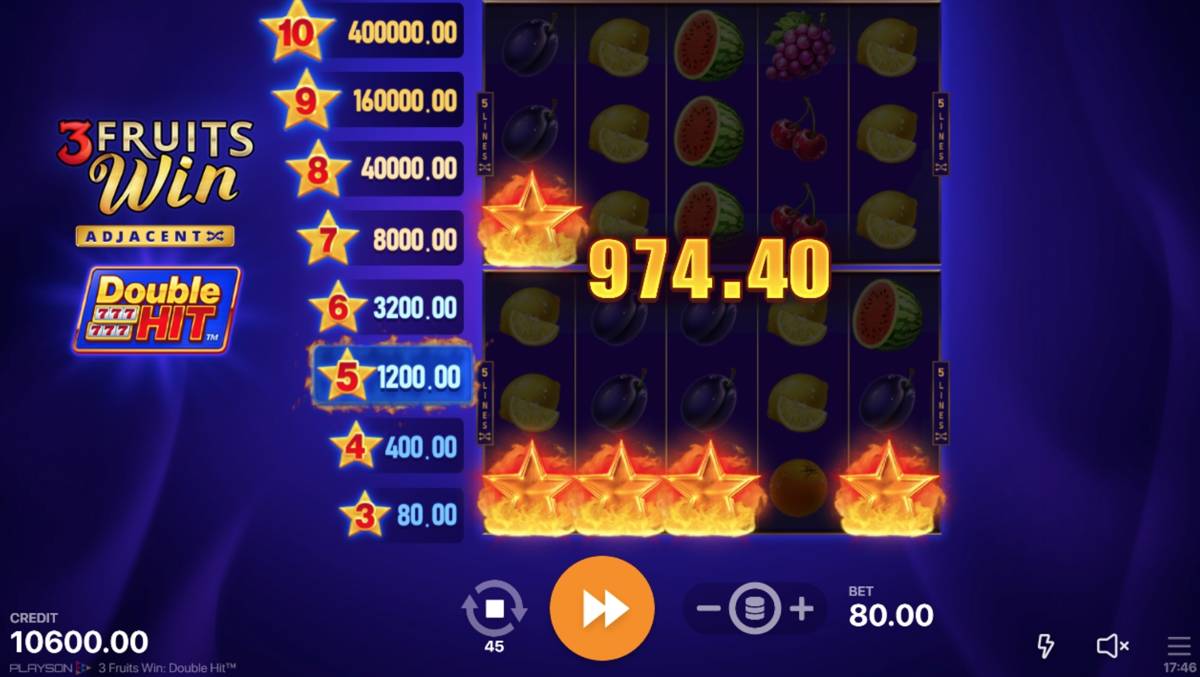 3 Fruits Win Double Hit: image of winning