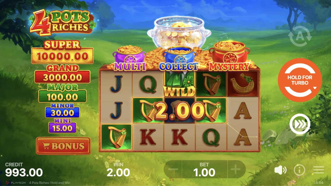4 Pots Riches: Hold and Win: image of winning