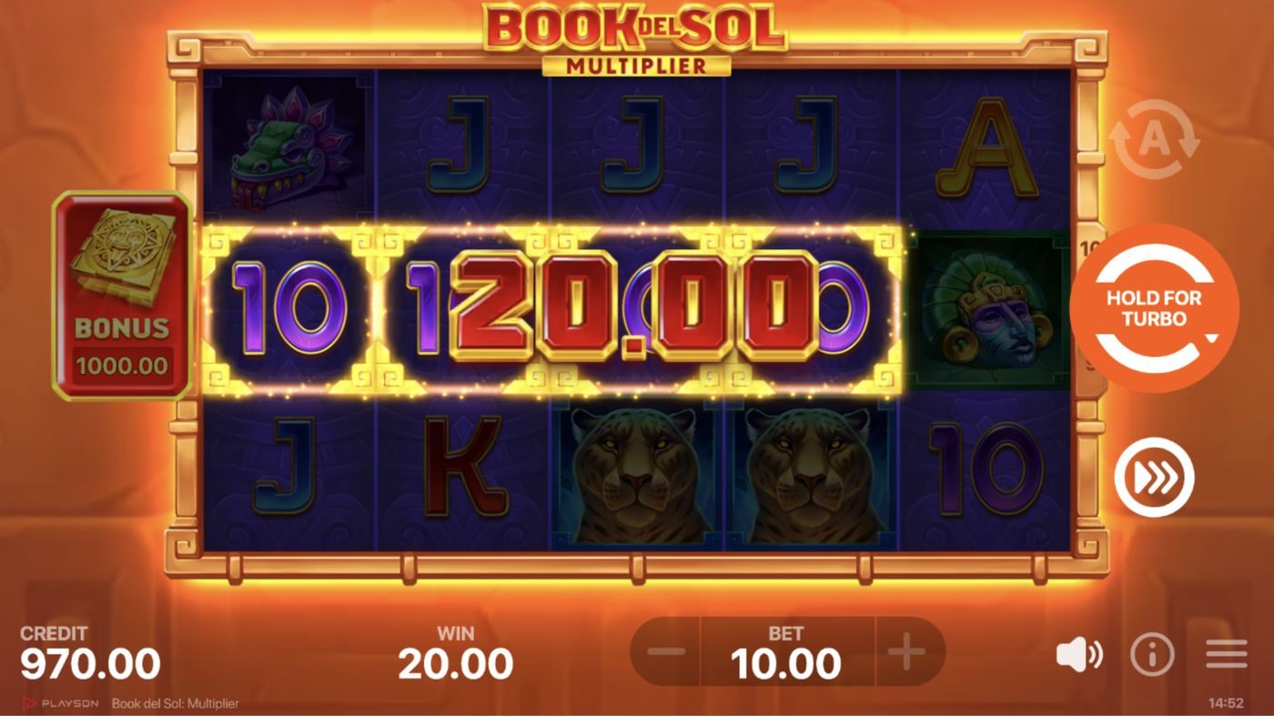 Book del Sol: Multiplier: image of winning