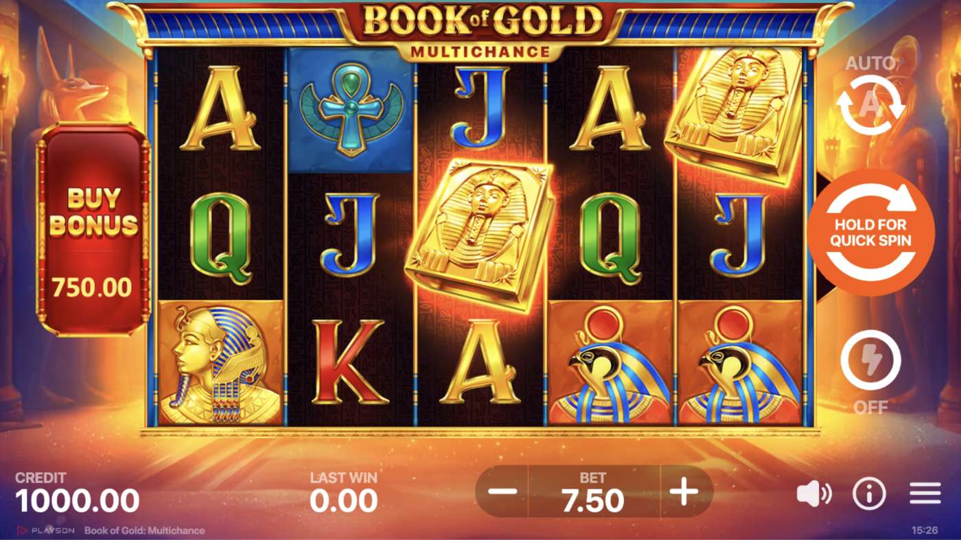 Book of Gold: Multichance: image of main menu