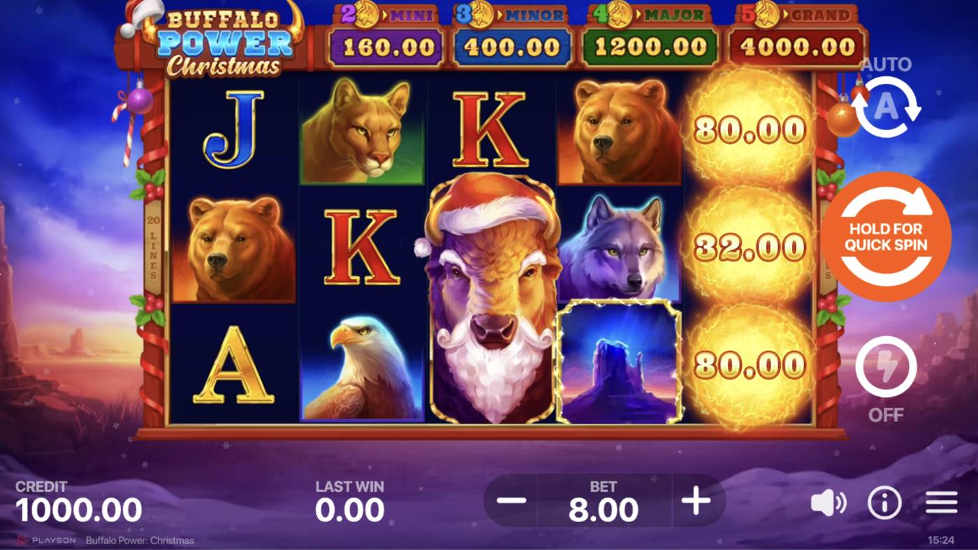 Buffalo Power: Christmas: image of main menu