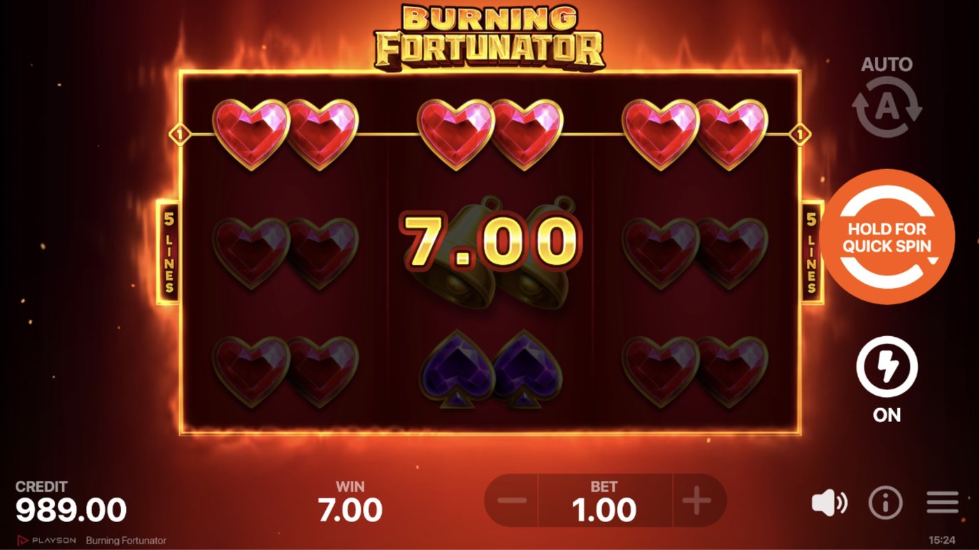 Burning Fortunator: image of winning