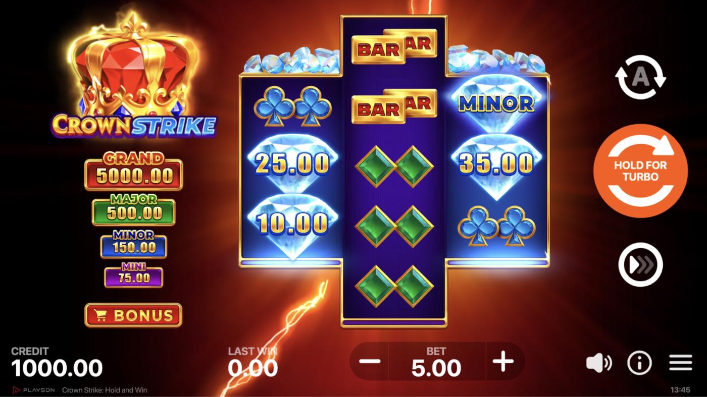 Crown Strike: Hold and Win: image of main menu