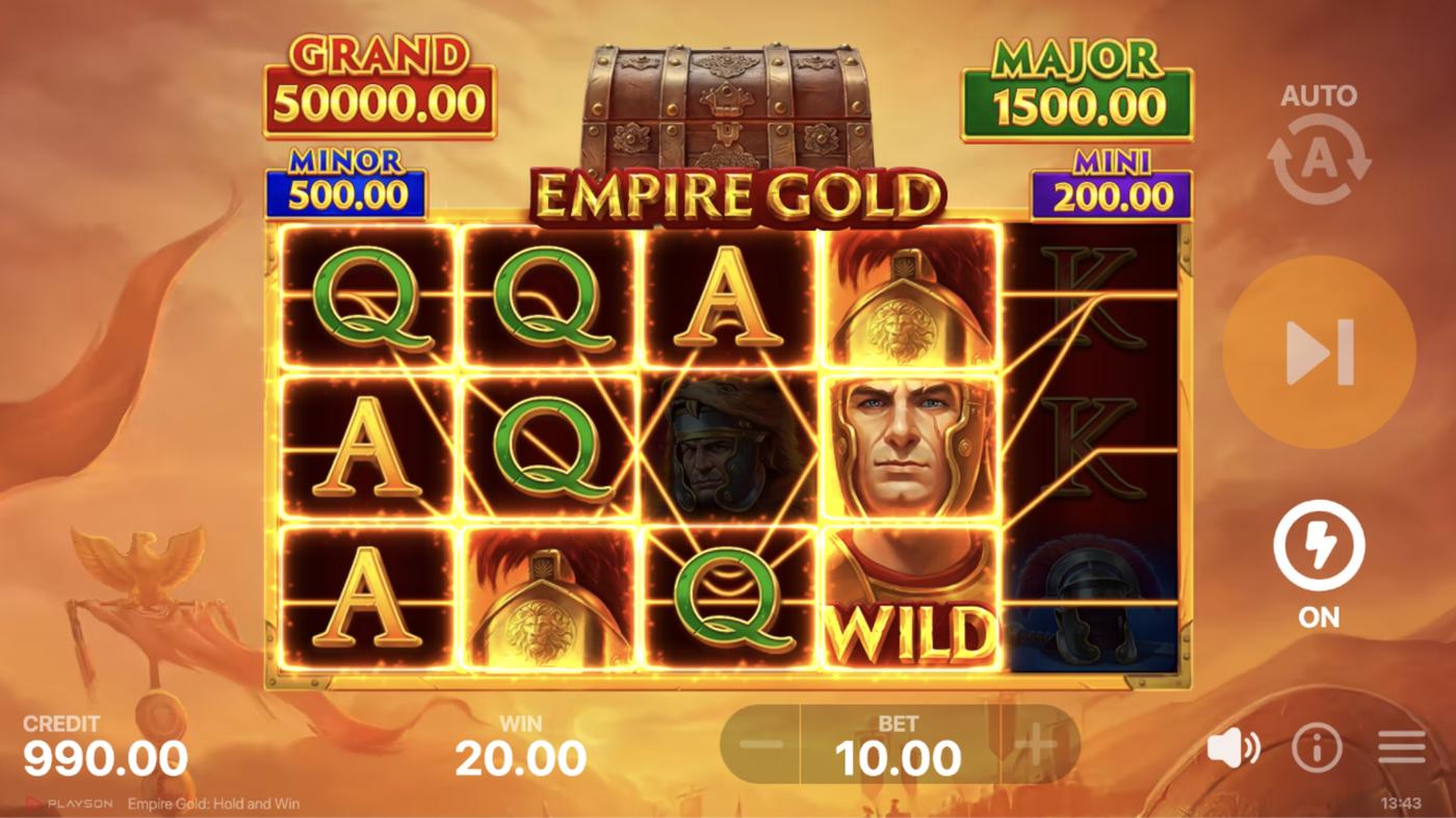 Empire Gold: Hold and Win: image of winning