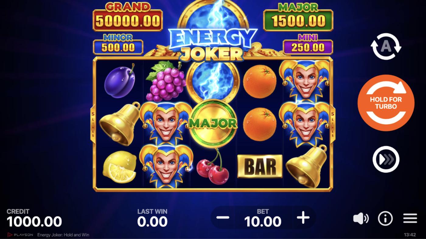 Energy Joker: Hold and Win: image of main menu