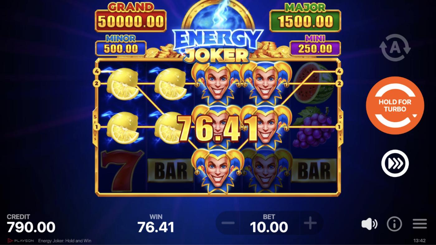 Energy Joker: Hold and Win: image of winning