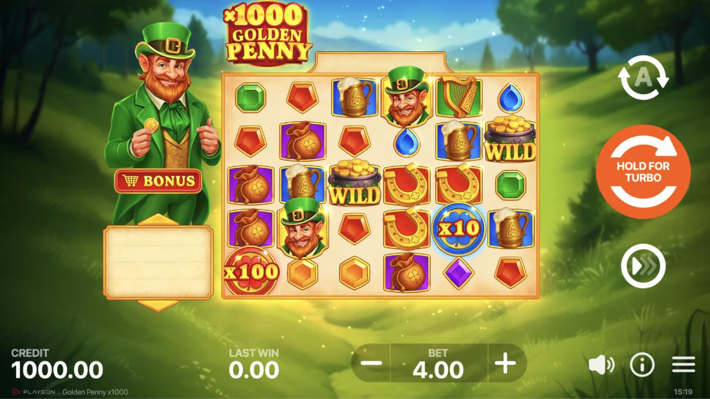 Golden Penny x1000: image of main menu