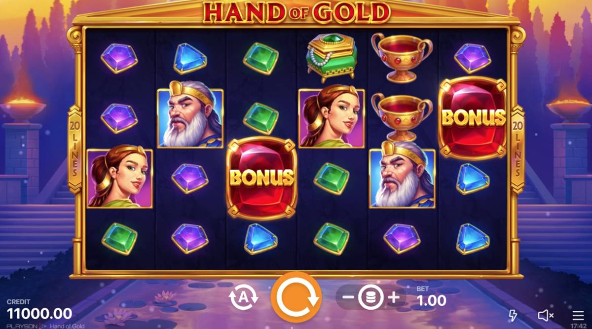 Hand of Gold: image of main menu