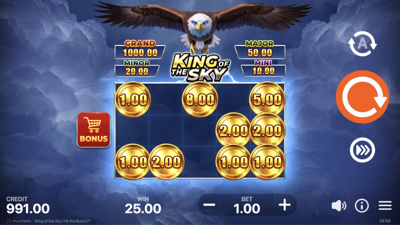 King of the Sky: Hit the Bonus: image of winning