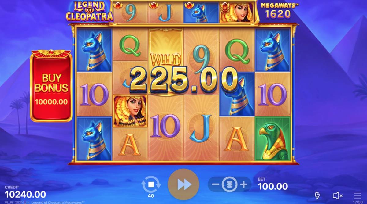Legend of Cleopatra Megaways: image of winning