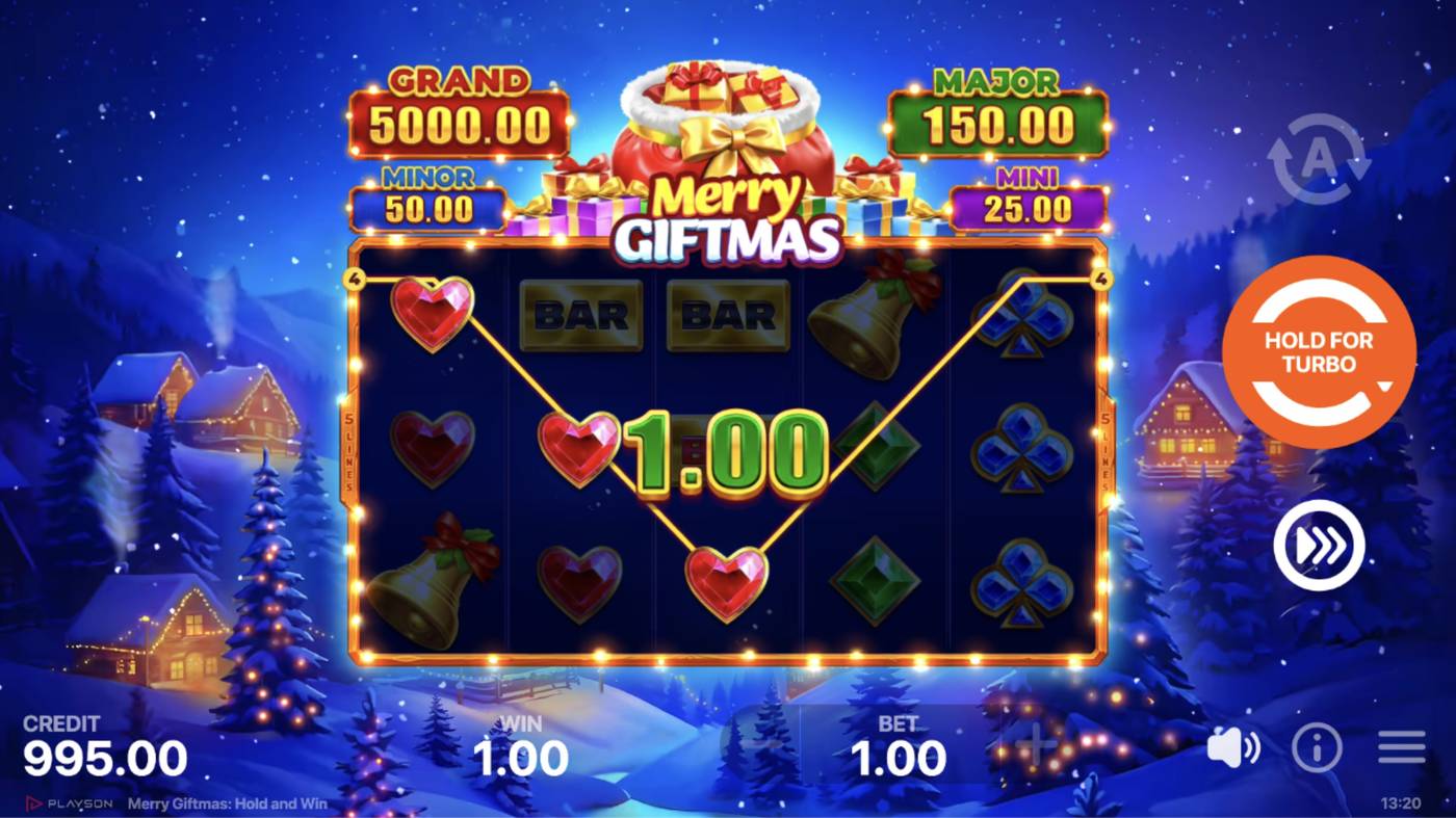 Merry Giftmas: Hold and Win: image of winning