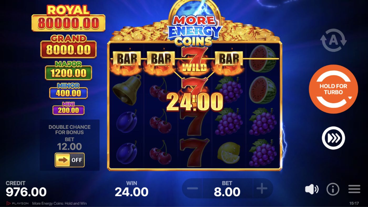 More Energy Coins: Hold and WIn: image of winning