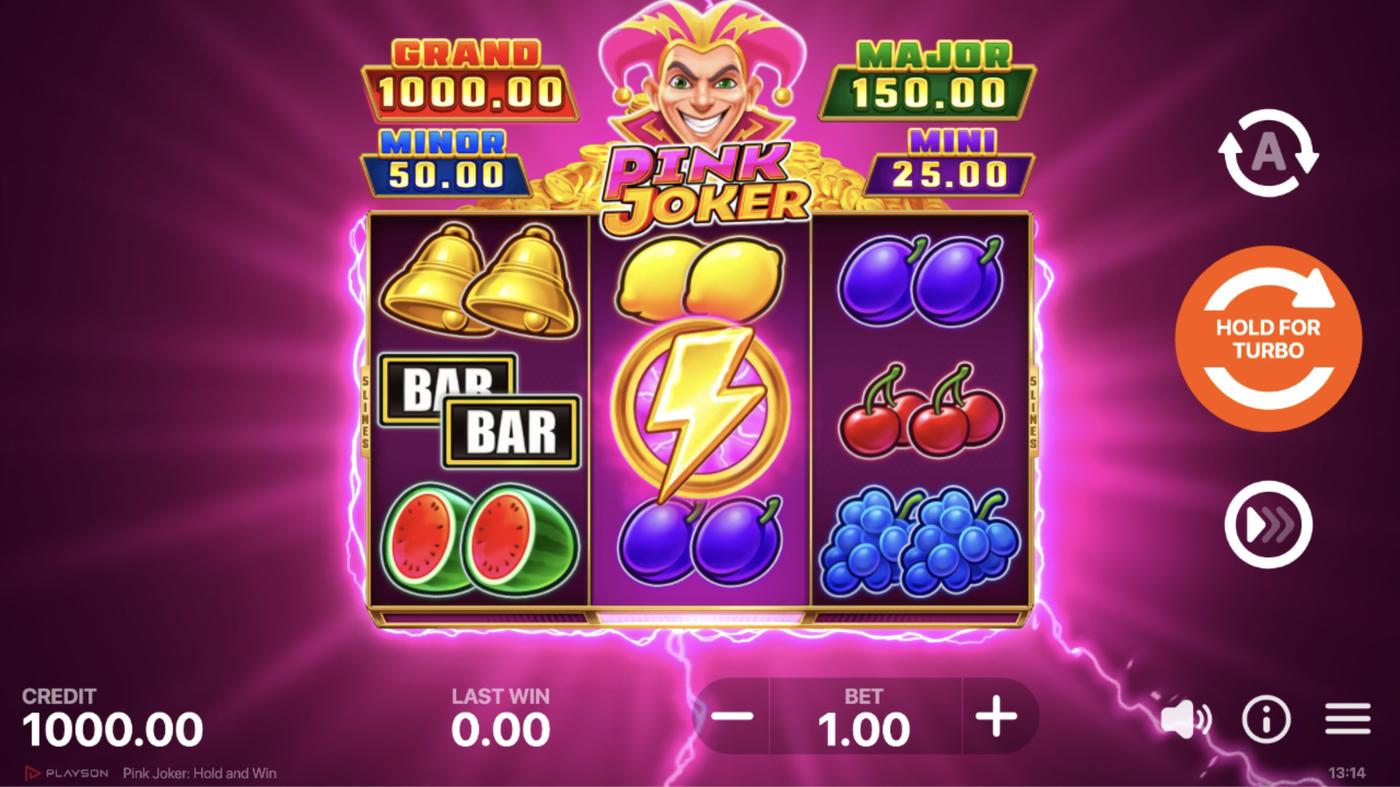 Pink Joker: Hold and Win: image of main menu