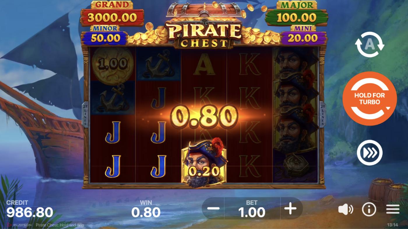 Pirate Chest: Hold and Win: image of winning