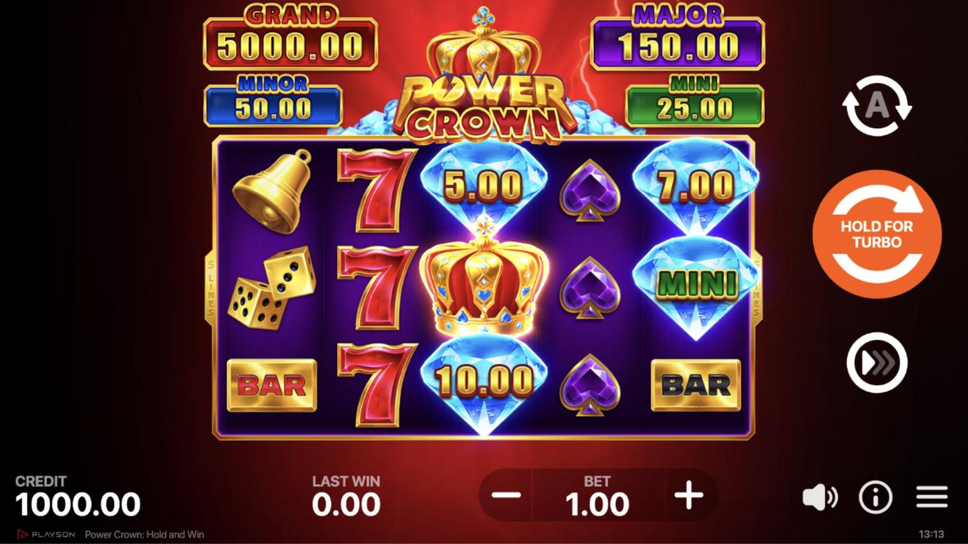 Power Crown: Hold and Win: image of main menu