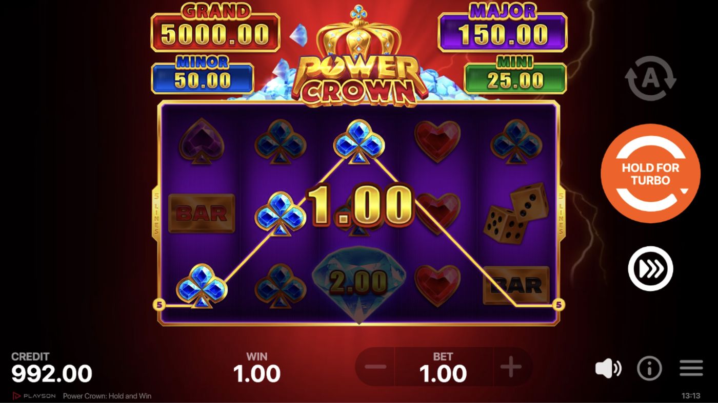 Power Crown: Hold and Win: image of winning