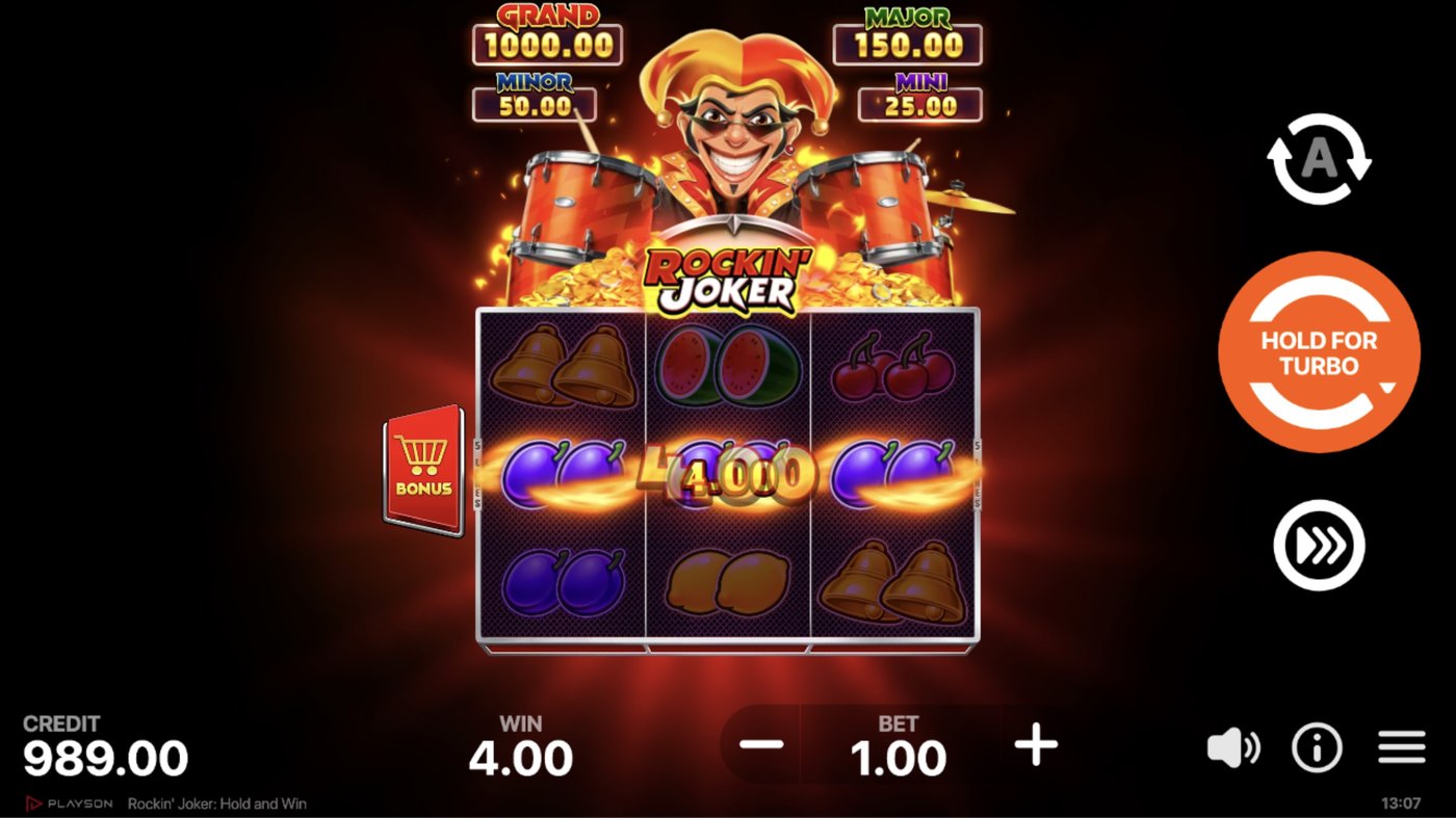 Rockin' Joker: Hold and Win: image of winning