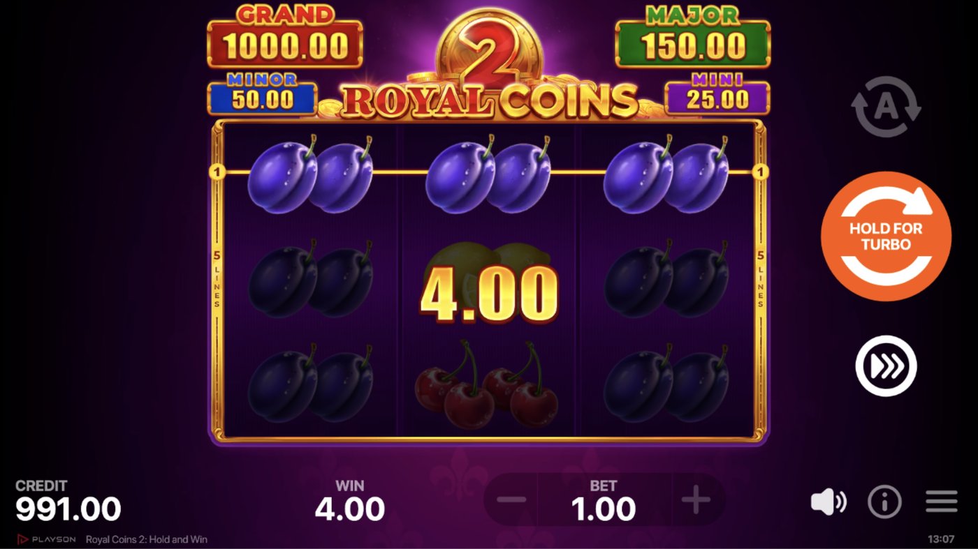 Royal Coins 2: Hold and Win: image of winning