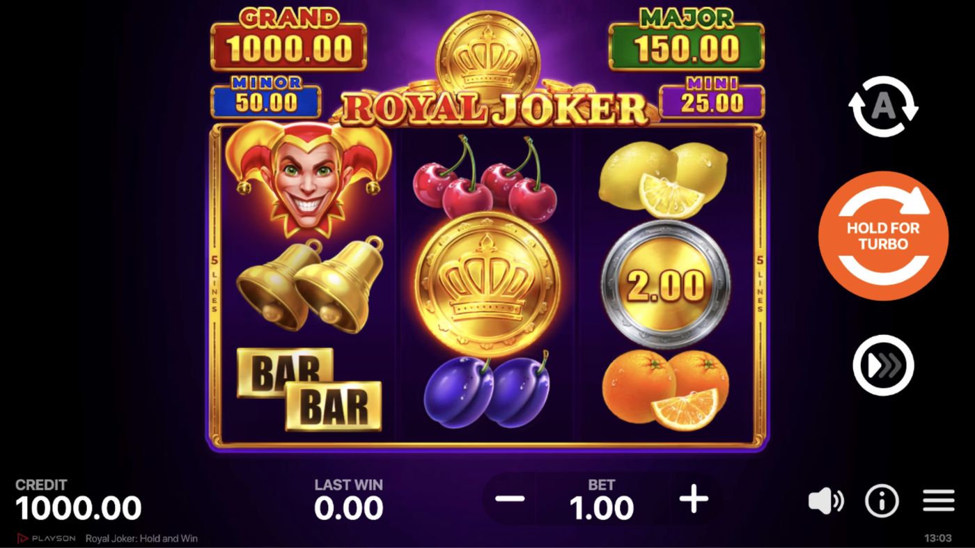 Royal Joker: Hold and Win: image of main menu