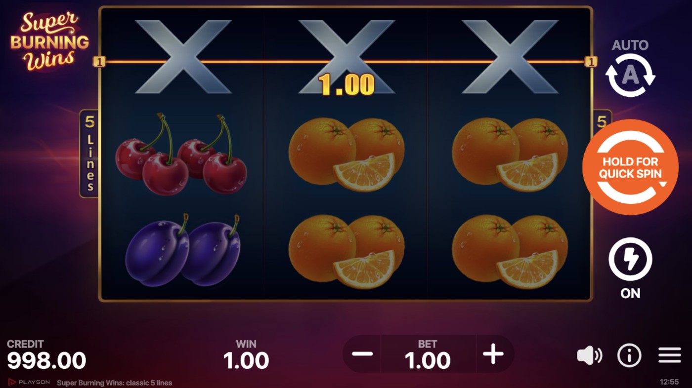 Super Burning Wins: image of winning