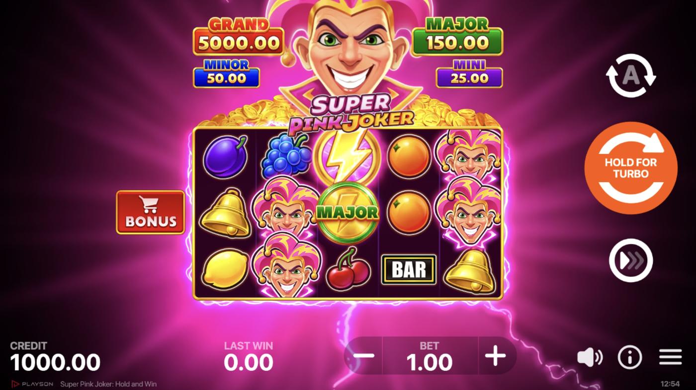 Super Pink Joker: Hold and Win: image of main menu
