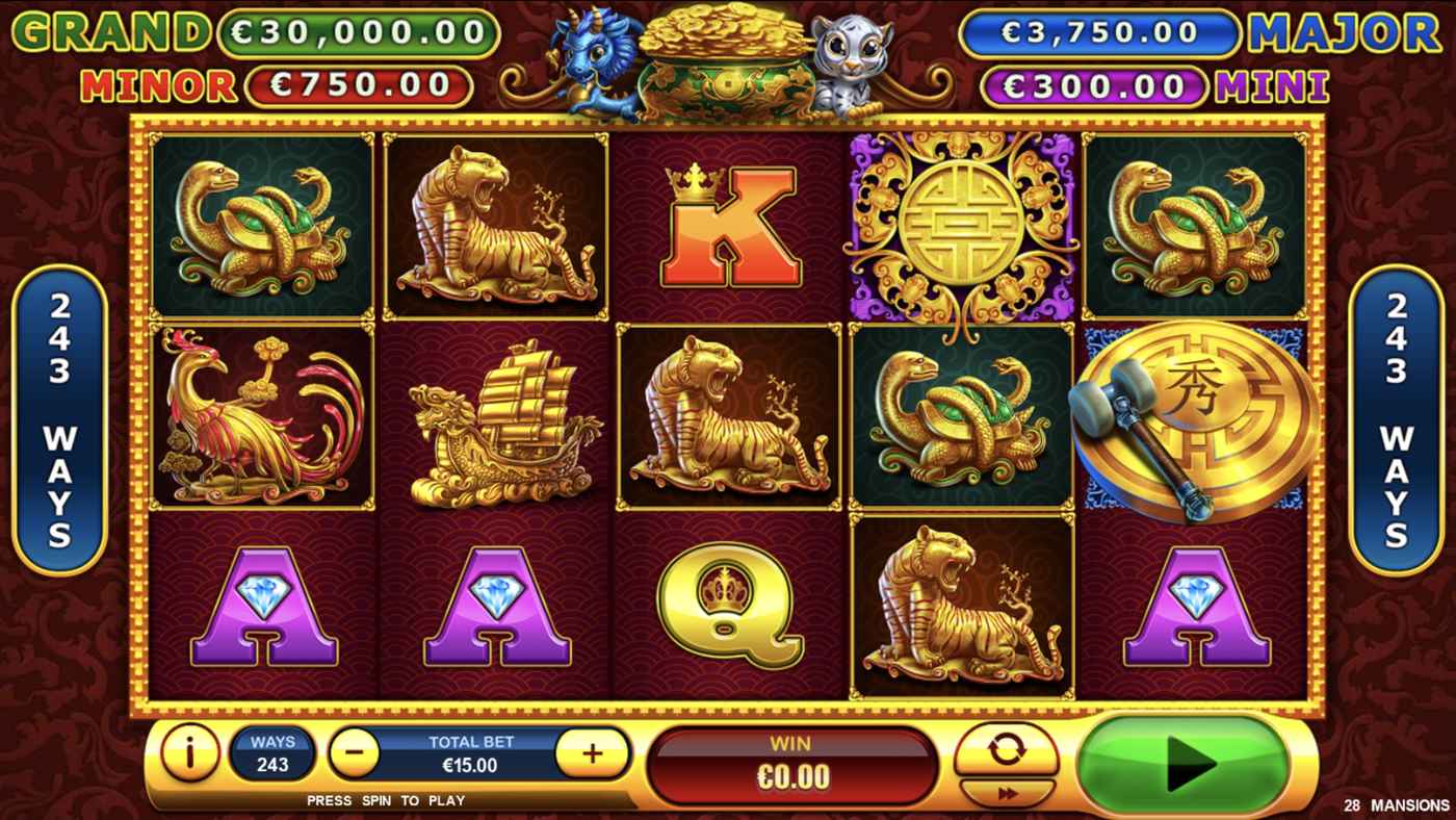 28 Mansions: image of main menu