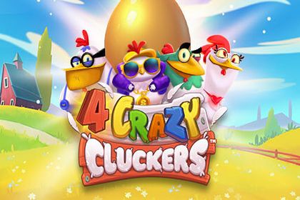 4 Crazy Cluckers Online Slot Logo