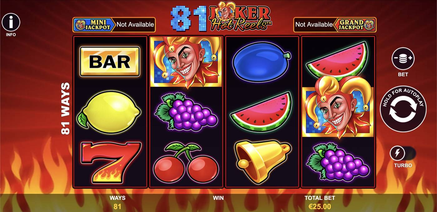 81 Joker Hot Reels: image of main menu